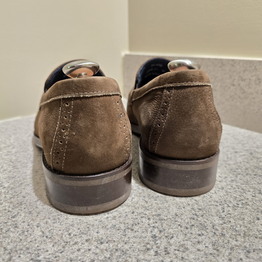 Johnston & Murphy 20-4932 Brown Suede Penny Loafers - Picture 5 of 8